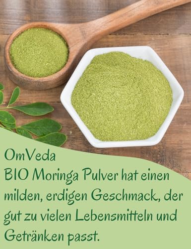 Moringa Pulver Omveda Bio 200g Fein gemahlenes Moringa Blattpulver