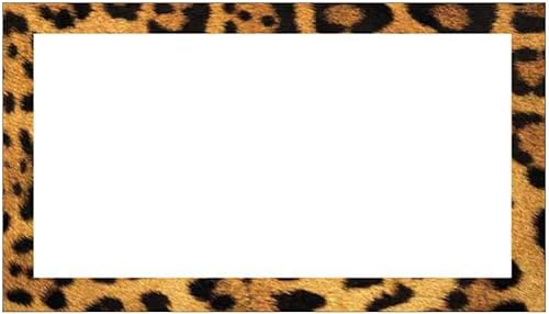 Tarjetas de lugar con estampado de animales, estilo plano, suministros para eventos de fiesta (estampado de leopardo)
