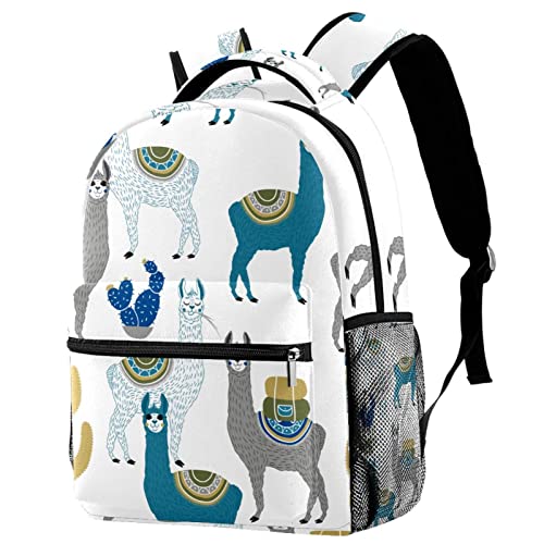 Sac à dos de voyage loisirs et sorties scolaires motif alpaga
