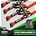 Rhino USA E Track Ratchet Tie Down Straps (4,500lb Break Strength) - Includes (4) Premium 2