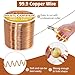 99.9% Pure Copper Wire, 16 Gauge 102 Feet Solid Copper Wire for Jewelry Making Crafts, Electroculture Gardening Antenna, Cyrico Bendable Soft Wire for Plants