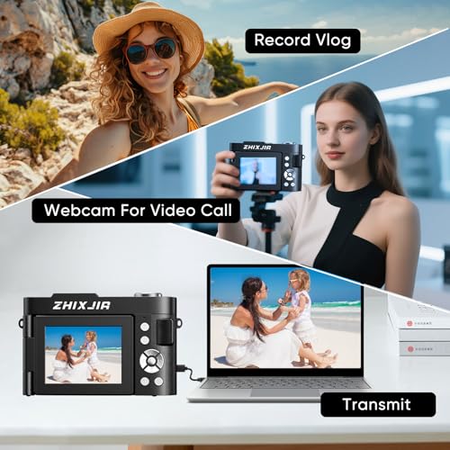 Image of 4K Digital Camera for Photography- 50MP Autofocus Vlogging Camera with 2.8 inch 180Flip Screen, 18X Digital Zoom- Compact Point and Shoot Camera with 32GB TF for YouTube, Travel, Beginners, Black