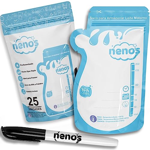 50 sacos para armazenar leite materno