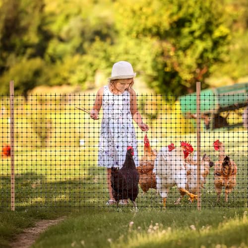 1m x 25m Garden Fence Barrier with 50 Fixed Straps, Reusable Plastic Mesh Fencing Roll for Dogs, Chickens, Rabbits, and Vegetables, Temporary Safety Yard Fencing, Poultry Protection (1mx25m) - Image 5