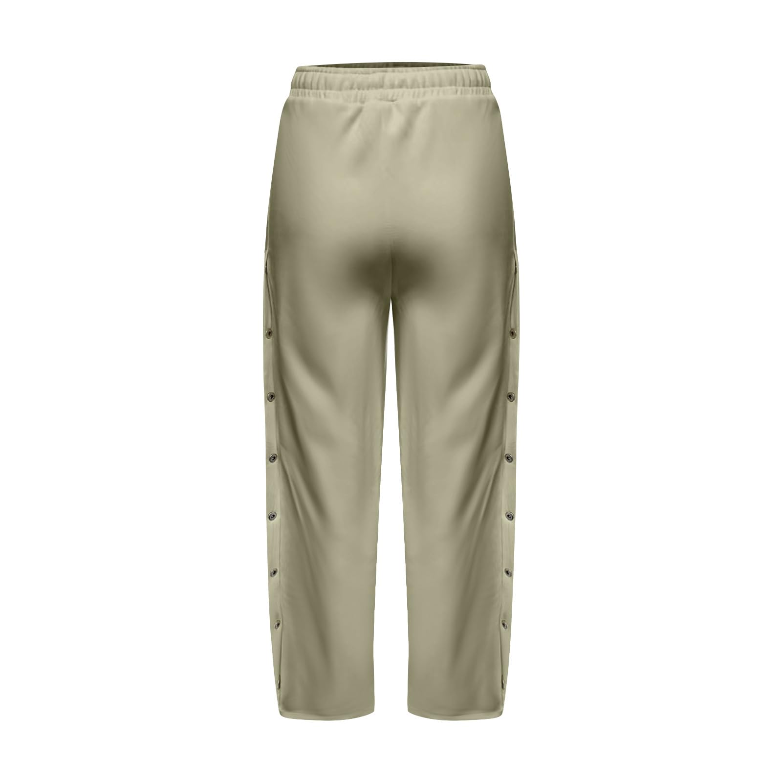 FUPODD Jogginghose Damen Baggy Sporthose Frauen Lang Breites Bein Sweatpants Lockere Gerades Bein Freizeithose Mit Knöpfen An Der Seite Trainingshose Fitness Laufhosen Kordelzug Hose Mit Taschen