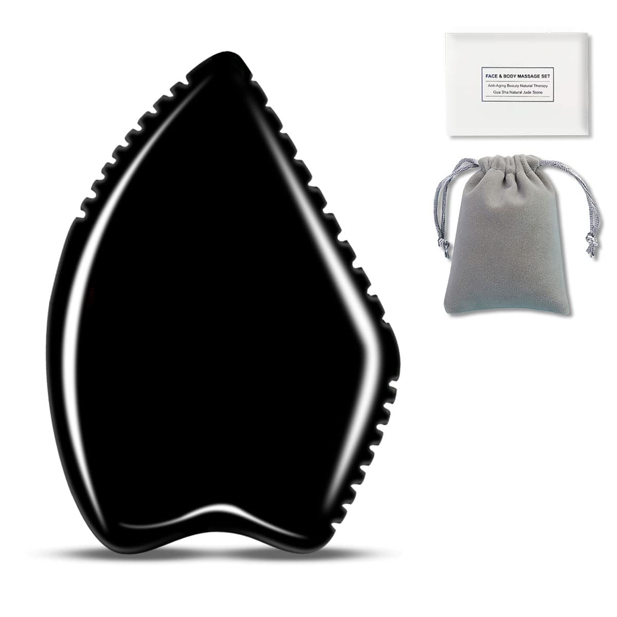 Sponsored Ad – Gua Sha Massage Tool, Black Bianstone Board for Face & Body, Natural Jade Stone Facial Massager, Traditional Acupuncture Therapy, Daily Anti-Aging Health & Skin Care