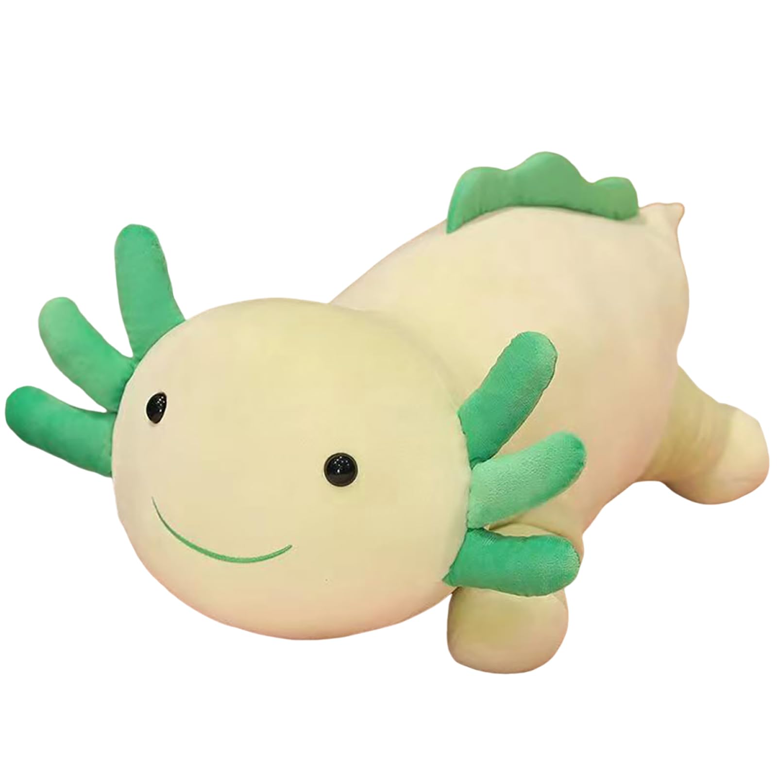 JANCLF Axolotl Stuffed Animal Plush Toy,Cute Soft Salamander Plush Pillow,Kawaii Plushies Doll Toy for Kids (Green,35 inch)