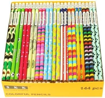 Lápices de colores SKKSTATIONERY 144 piezas HB miniatura 2