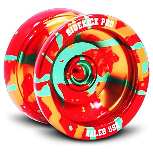 Sidekick Yoyo Pro Splashes Professional Aluminum UNresponsive YoYo (Red / Yellow / Green)