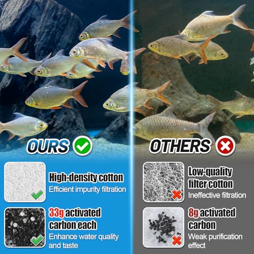 Image of MEWTOGO 12Pcs Large Filter Cartridges for Tetra Whisper Bio-Bag L, Aquarium Replacement Filter with Ultra-Activated Carbon for Tetra Whisper IQ20,30,45,60, PF20,30,40,60, 20i,40i ReptoFilter