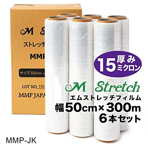 Amazon | MMP JAPAN ストレッチフィルム 6巻セット (15μ x 50cm x