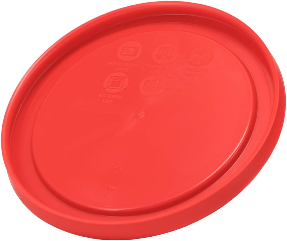 Pyrex 7200-PC (2-Cup) Red Food Storage Lid (2-Pack) - Made in USA