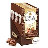 Ferrero Rocher Premium Chocolate Bars, 8 Pack, Milk Chocolate Hazelnut & Almond, 3.1 oz Each
