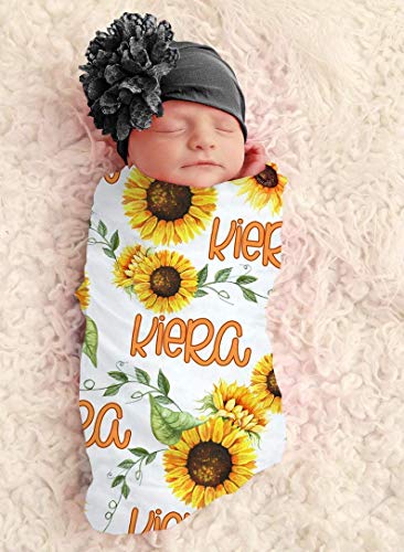 sunflower swaddle blanket