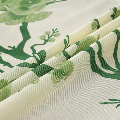 Image of Modern Polyester Heavy Long Crush Printed Floral Premium Eyelet Curtains 1 Piece - (Green, Window 5 Feet)