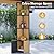 ZIENLIFE 12x14 ft Cedar Wood Gazebo with Sunlight Roof &Storage Cabinet, Hardtop Gazebo with Galvanized Steel Double Roof, Heavy Duty Pavilion for Patio Lawn and Garden