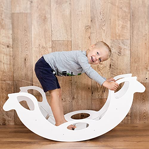 Nobsi Kletterbogen für Kinder - Indoor Bogenwippe | Handgemachte Holzwippe zum Klettern | Bogen nach Kletterdreieck… – Bild 4