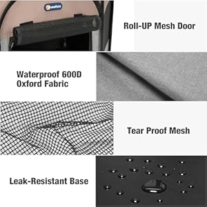   Veehoo-Portable-Dog-Playpen-Extra-Large-Dog-Playpen-IndoorOutdoor-with-Removable-Zipper-Top-Foldable-Dog-Play-Pen-Pet-Playpen-with-Carrying-Case-Grey