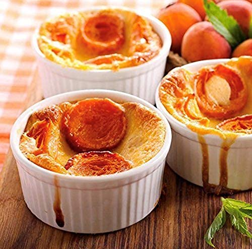 Samsle Porcelain Ramekins 4 Oz Oven Safe, Small Souffle Dishes For Creme Brulee, Ice Cream, Dipping And Sauces Cup, Ceramic White Mini Baking Bowls Set Of 6 #TOP6
