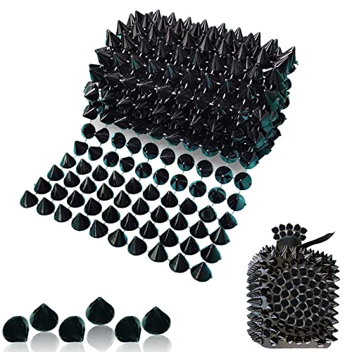 1 Yard Spike For Crafts Stude Cone Flatback Plastic Trim Mesh For Holloween Decoration Costume Embellishment Crafts(Black) #TOP25