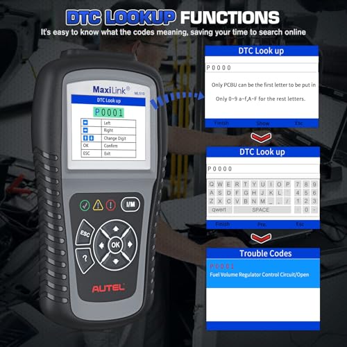 Autel MaxiLink ML519 OBD2 Scanner, New Ver. of AL519, Enhanced Mode 6 Car Code Reader, Check Engine Light Read/Erase Fault Code Car Diagnostic Tool, One-Click Smong Check, DTC Lookup, Up of AL319 - Image 6