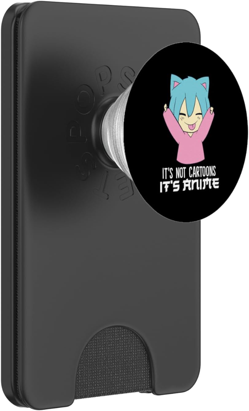 It's Not Cartoons It's Anime Kawaii Anime PopSockets PopWallet for MagSafe