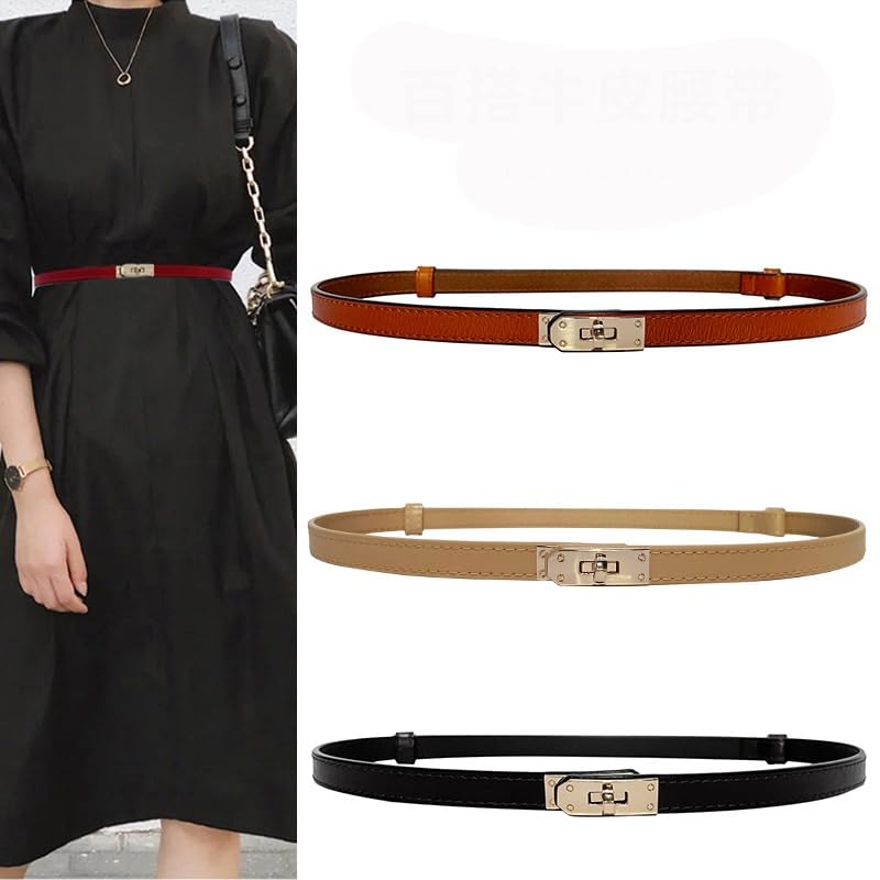 Belt Women's Genuine Leather paired with Sweaters Dresses Waist up Decorations Suit Pants Thin Belt4