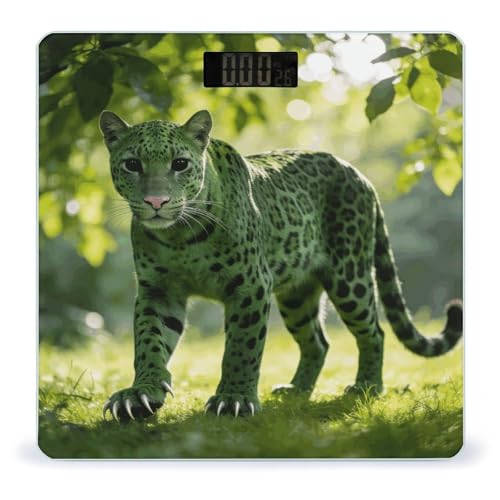 Báscula digital Green Leopard para uso en baño miniatura 1