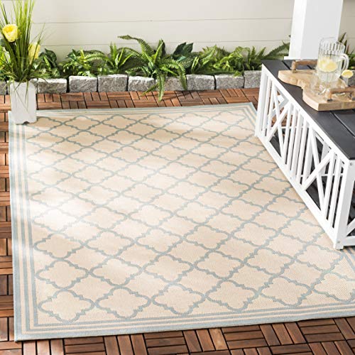 Tapete rectangular SAFAVIEH 5'3" x 7'6" en Cream y Aqua miniatura 1