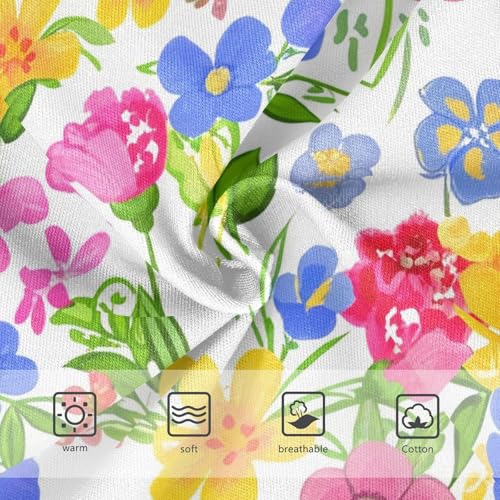 Cotton Toddler Underwear Floral Colorful Little Floral White Little Girl Panties Fun Briefs Girls Undies 2t3