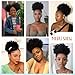 Doxken Afro Puff Drawstring Ponytail Extension Short Afro Wigs Curly Bun Hair Pieces For Women Clip On Kinky Curly Synthetic Hairpieces Ombre Blue 1B/2512