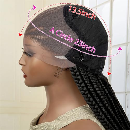 Perruque avant en dentelle tressée avec tresses cornrow légères et confortables