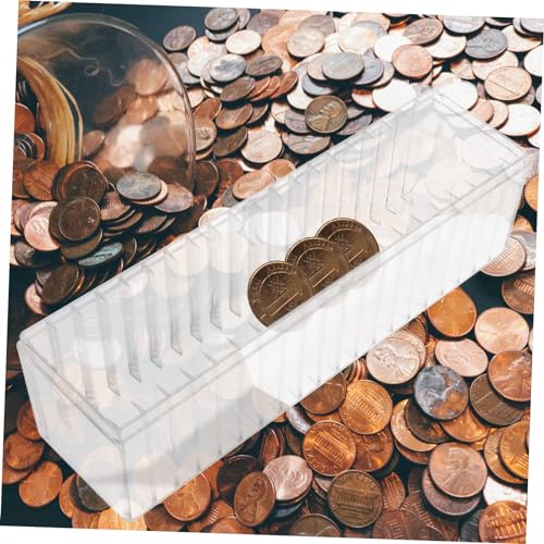 Caja organizadora para monedas transparente 20 ranuras miniatura 6