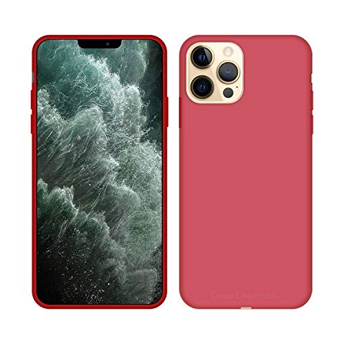 Image of Case Creation Luxurious OG Series for iPhone 12 Pro Case Cover,Anti-Dirty Slim Case Frosted Matte Cute Candy TPU Raised Bezel (Splash of Color) Back Cover for Apple iPhone 12 Pro -Wine Red