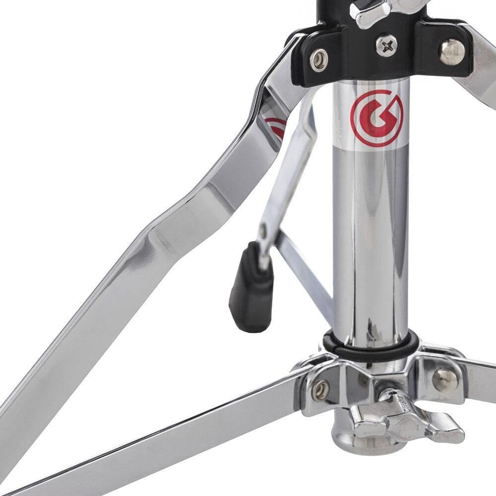 Taburete de tambor Gibraltar Serie 5000 (diámetro del asiento redondo: 33 cm, asiento de vinilo, bloqueo de memoria, ajuste de altura infinito, pies de goma ""Super Foot"")
