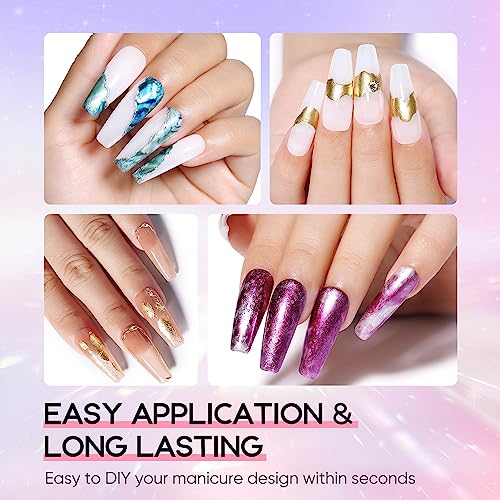 AIMEILI 2PCS Nail Art Foil Glue Gel 15ML Transferfolie Nägel Kleber für Folien Nagelsticker Nail Art Foil Glue Gel Set