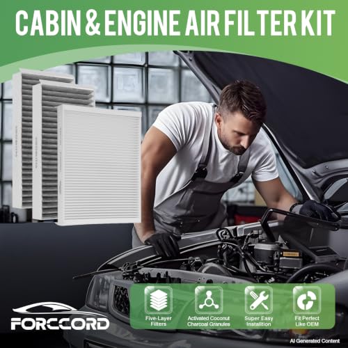 Image of Cabin & Engine Air Filter Kit for Mercedes Benz GLE350 GLE400 GLE450 16-19