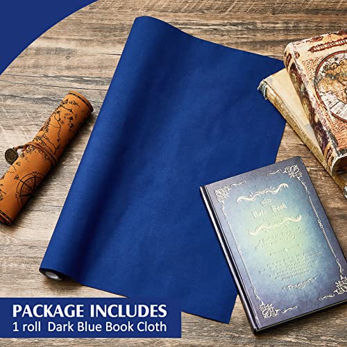 Lincia Book Cloth For Book Binding 40 X 16 In Fabric Surface And Paper Backed Bookcover Archival European Durable Strong Bookbinding Supplies Cover Your Books Album Scrapbooking Craft Diy (Dark Blue) #TOP2