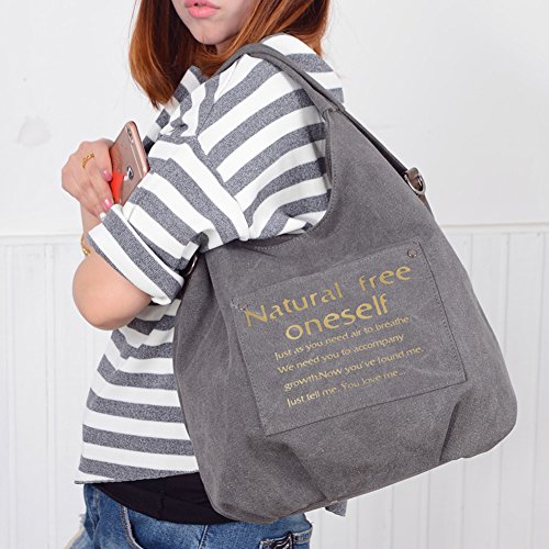 Sac à main sac seau en toile mode femme avec bandoulière et porté diagonal