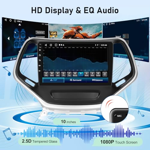 Radio Android para Jeep Cherokee 2013-2018 con pantalla 10 pulg miniatura 5