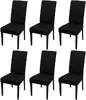 Vista 1 de JQinHome 6 fundas protectoras para sillas de comedor, de alta elasticidad, extraíbles y lavables, para el hogar, fiesta, hotel, ceremonia de boda