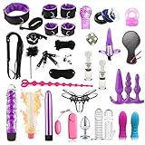 LAOLEE 35 Piezas/Juego Juguetes Sẹxuạlẹs Para Adultos, Conjunto De Esclavitud Sẹxuạl, Consóládór Pené Enchufe Ạnạl Vibrạdọr,Estimular Masajeador, Juguetes De Cosplay Yoga,