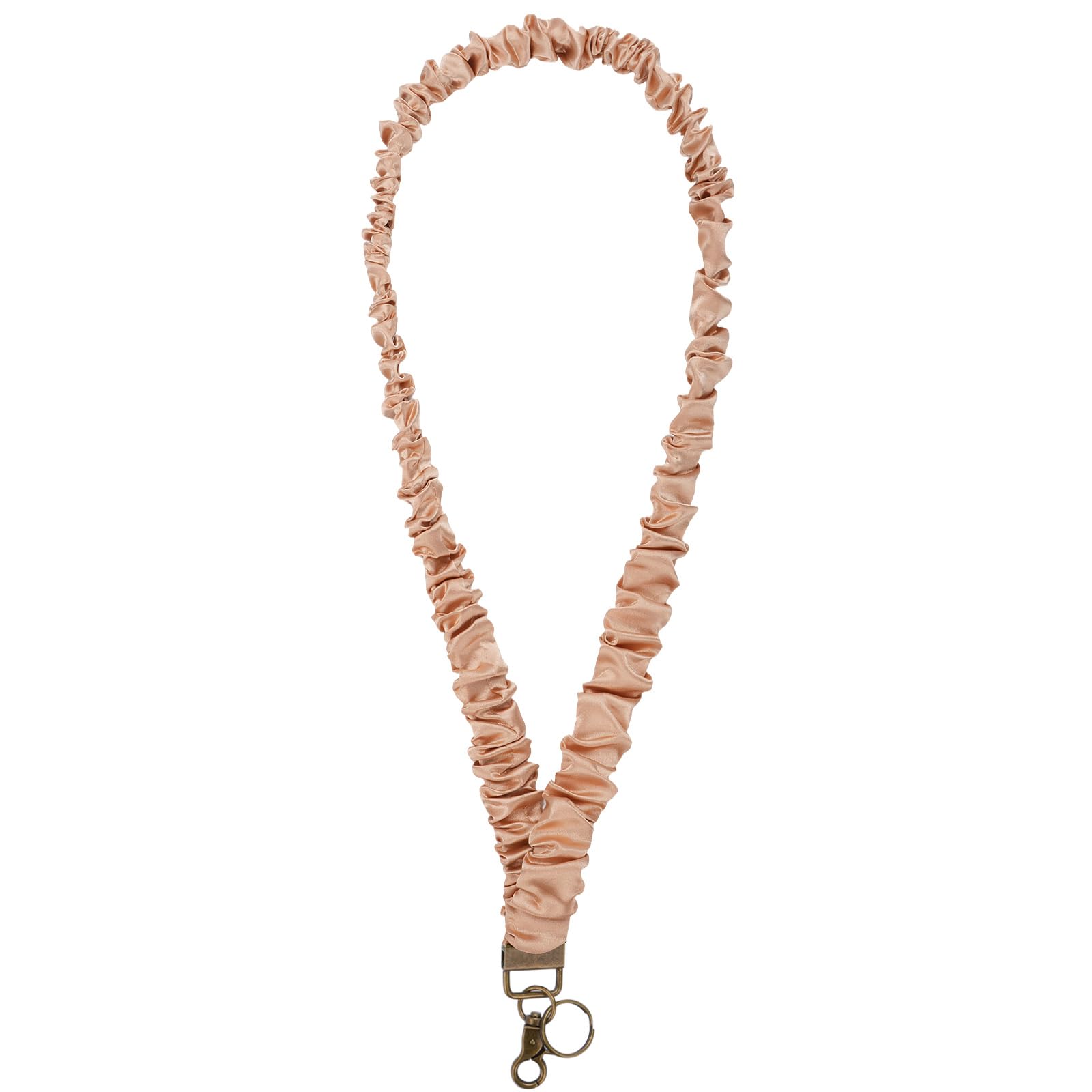 LUAATT Cute Scrunchie Lanyard for Women,Aesthetic Elastic Lanyard for ID Card Holder and Wallet Strap, Trendy and Durable Neck Lanyard for Teachers,