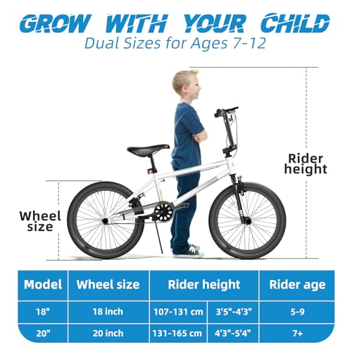 67i Boys BMX Bike 18/20 Inch Ages 8-12 Kids Bicycle with