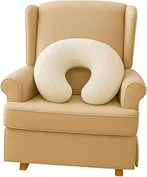 Almofada Para Amamentação Em Tricot Macia Confortável Apoio Ergonômico Para Amamentar Bebê (Branca)