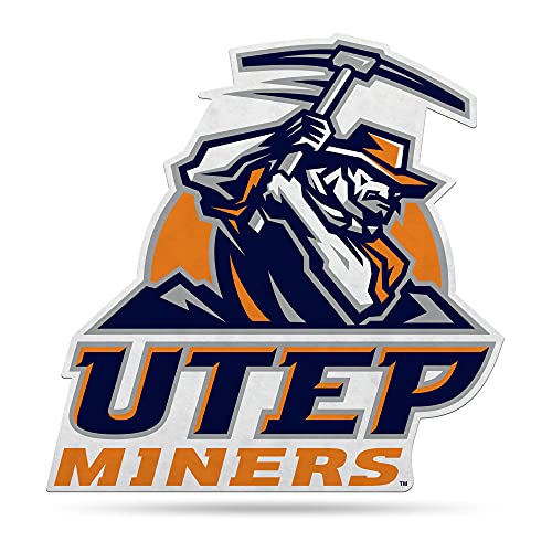 Rico Industries NCAA Texas-El Paso Miners Mascot Shape Cut Pennant - Home and Living Room Décor - Soft Felt EZ to Hang