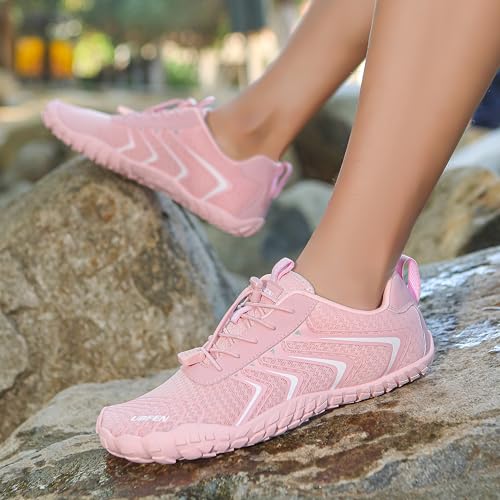 Image of UBFEN Water Shoes for Men Women Quick Dry Swim Aqua Socks | Lightweight Barefoot-style Fit, Rubber Sole, Hiking, Fishing, Kayaking, Beach, Pool, Boating, Diving And Water-to-land Wear