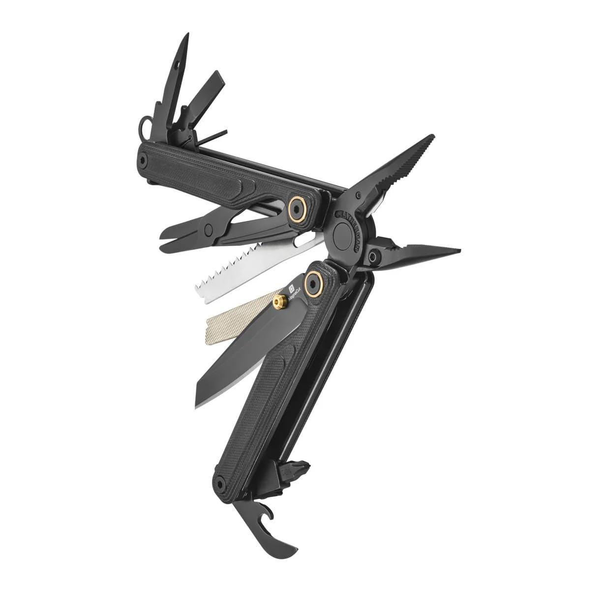 Leatherman Wave Alpha Multitool - 16-in-1 Werkzeuge mit MagnaCut-Klinge, Säge, Feile, Innovativer Schere und mehr Bedienkomfort - Obsidian