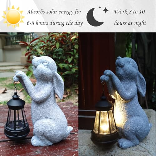 Rabbitsolargardenoutdoorstatuesresinrabbitfigurinedecorationswithsolarlightslanternoutdoorrabbitartdecorforlawnyarduniquehousewarminggiftforgardenhome Urban Country Home Decor Rabbit solar garden outdoor statuesresin rabbit figurine decorations with solar lights lantern outdoor rabbit art decor for lawnyard unique housewarming gift for garden home urban country home decor