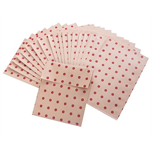 Télécharger Lot de 100 Papier Marron ? Sachets Pois Rouge 13 x 18 cm pour Emballer, gastgeschenktüten, cal Livre eBook France